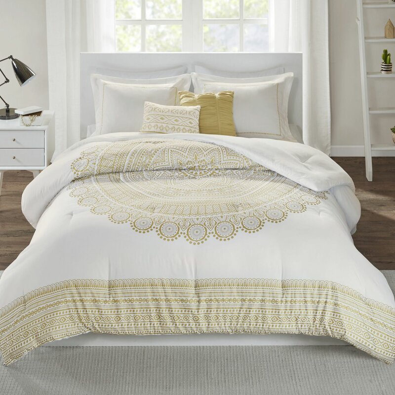 White And Gold Comforter Sets - COMFORT